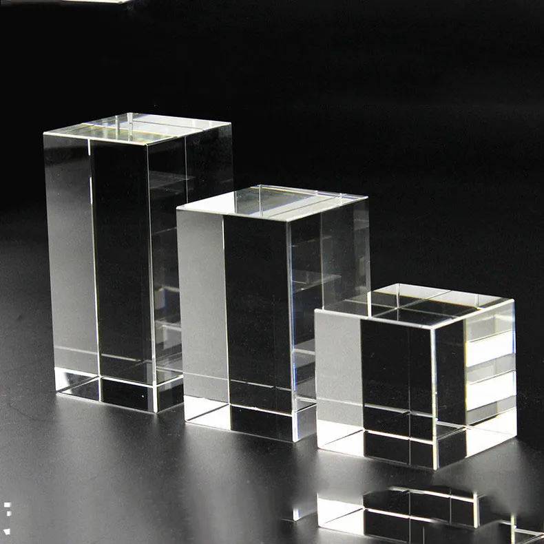 Wholesale Honor of Crystal Optical Glass Prism Cube Crystal Manufacture Blank Crystal Laser Souvenirs Gifts