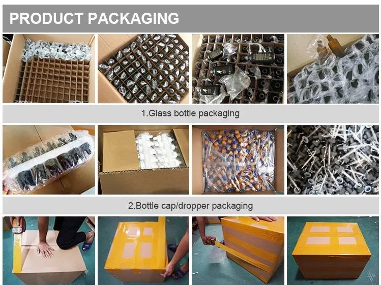 macaron color pink violet yellow blue green flat shoulder essential oil glass dropper bottle 30ml 1oz for serum