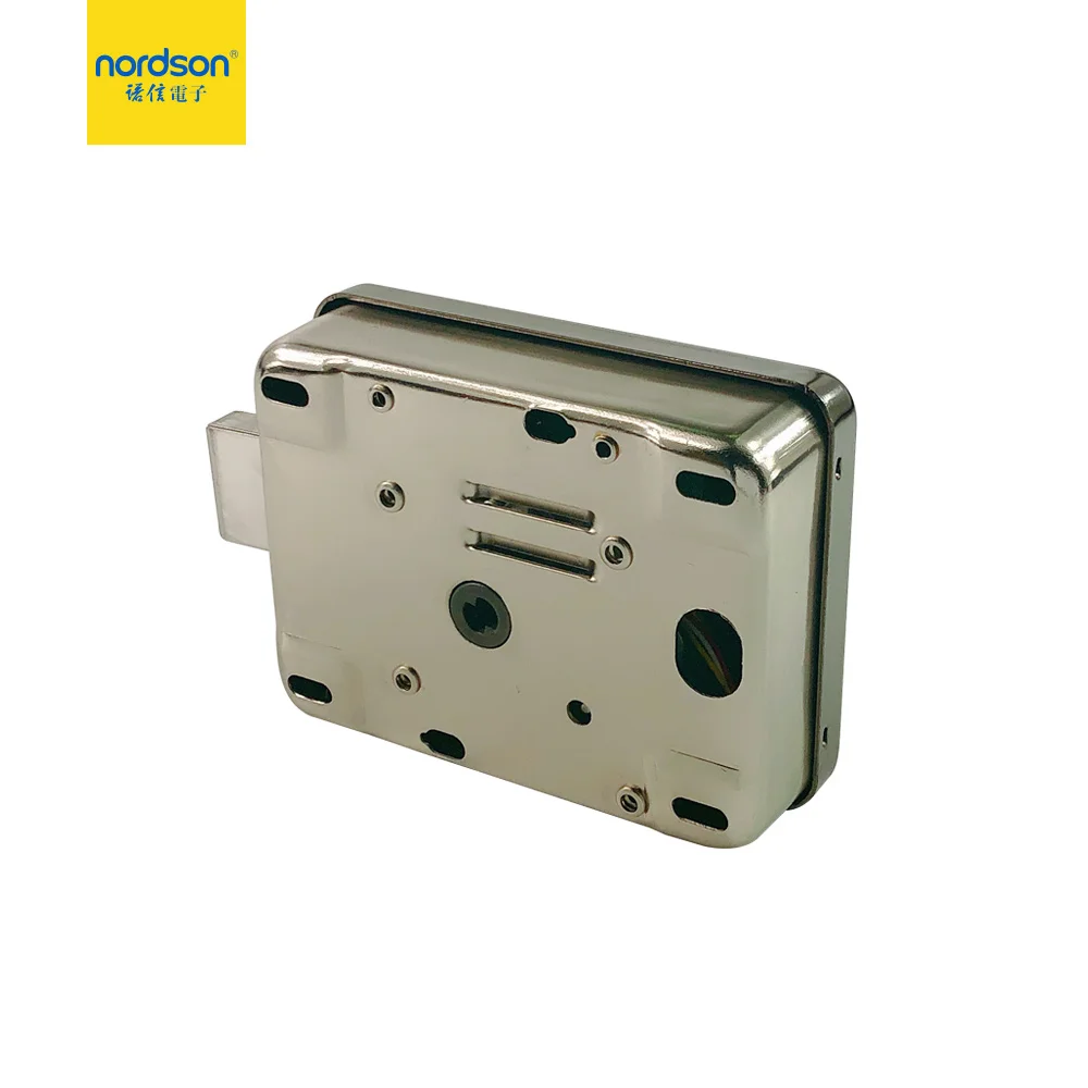 Long lifespan silver electromechanical security gate electric rim lock with remote control option