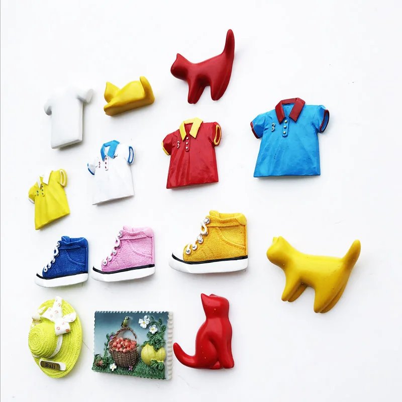 Art Oil painting Flower Basket Refrigerator magnet Handbag T-shirt canvas shoes refrigerator magnet Color cat magnet