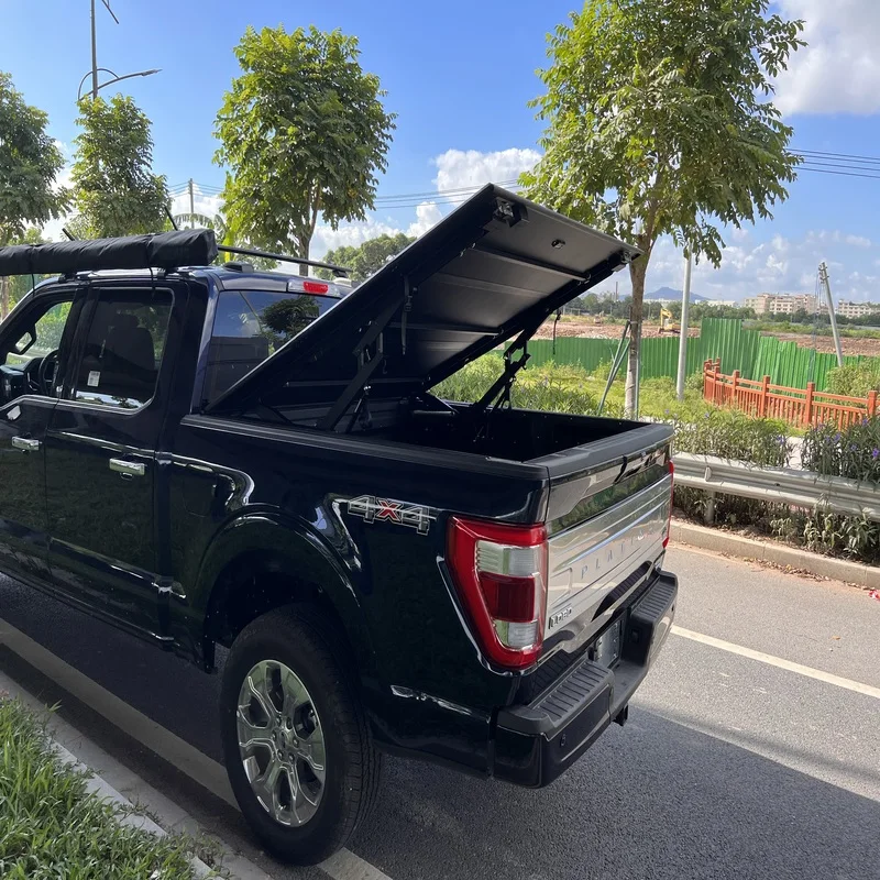 Lifting Tri Fold Tonneau Cover For JAC T6 / JAC T8 2021 2022 EVO CROSS 4 Hard Trifold Aluminum Tonneau Cover picku truck canopy