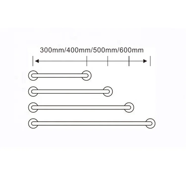 LQS 32mm Dia Rehabilitation Product Safety Stainless Steel Blakc or White Grab Bar for disabled person