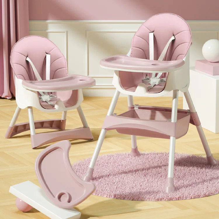 2022 Multi-Functional Folding Highchair Seat Feeding Baby High Chair Adjustable For Baby Child Dining Chair Multifunctional