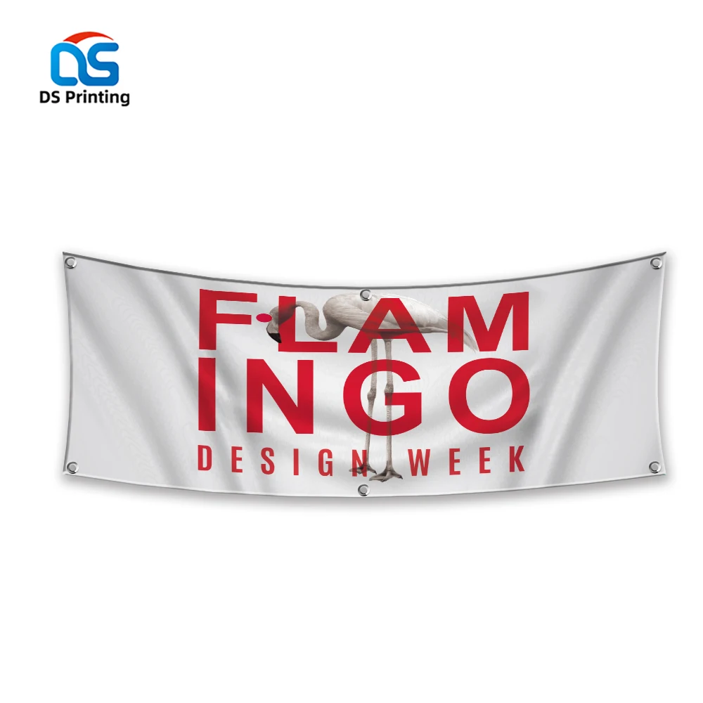 Custom dye sublimation outdoor promotional large stretch polyester flex cloth fabric tension sign banner flag printing