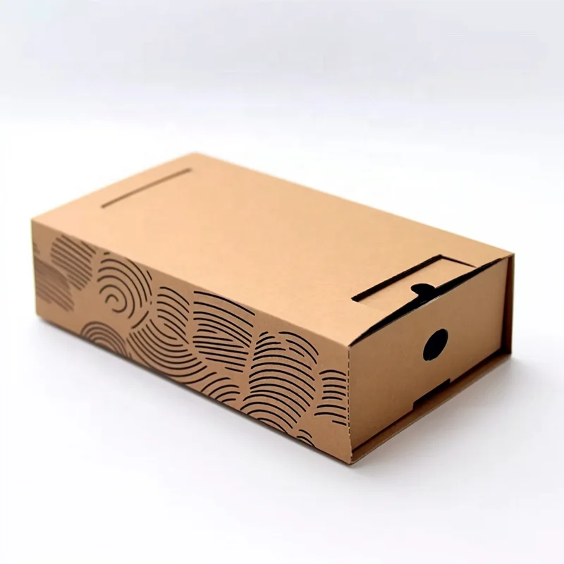 Sock Packaging Custom Logo Socks with Kraft Paper Packing Box Drawer Eco Friendly for Socks Set