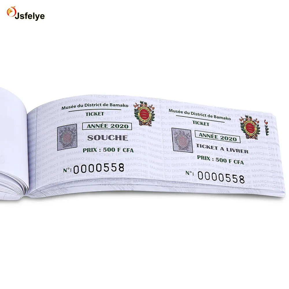 Booklet Perforated line Thermal paper two sides printing coupon ticket