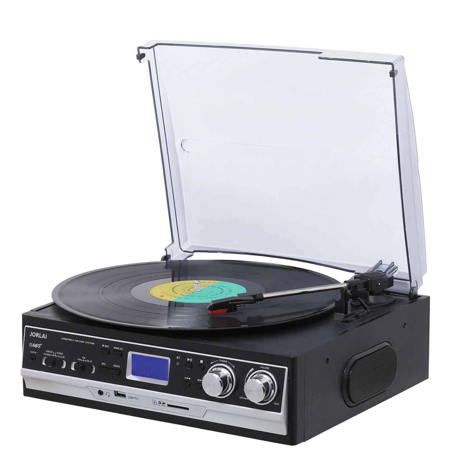 2020 classic gramophone record player vinyl turntable with usb/sd play/record/cassette/am fm radio