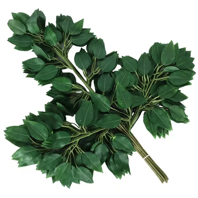 Hot sale Simulation artificial mango leaves branches simulation green plant garden project greening landscape tree decoration