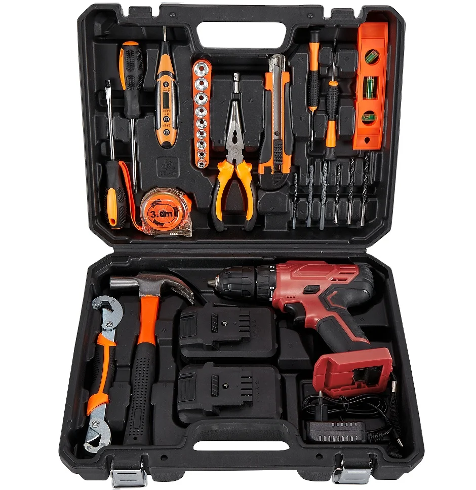 18v 20V Battery Power Tools Set Combo Cordless Drill And Hammer Tool 21 Piece Set