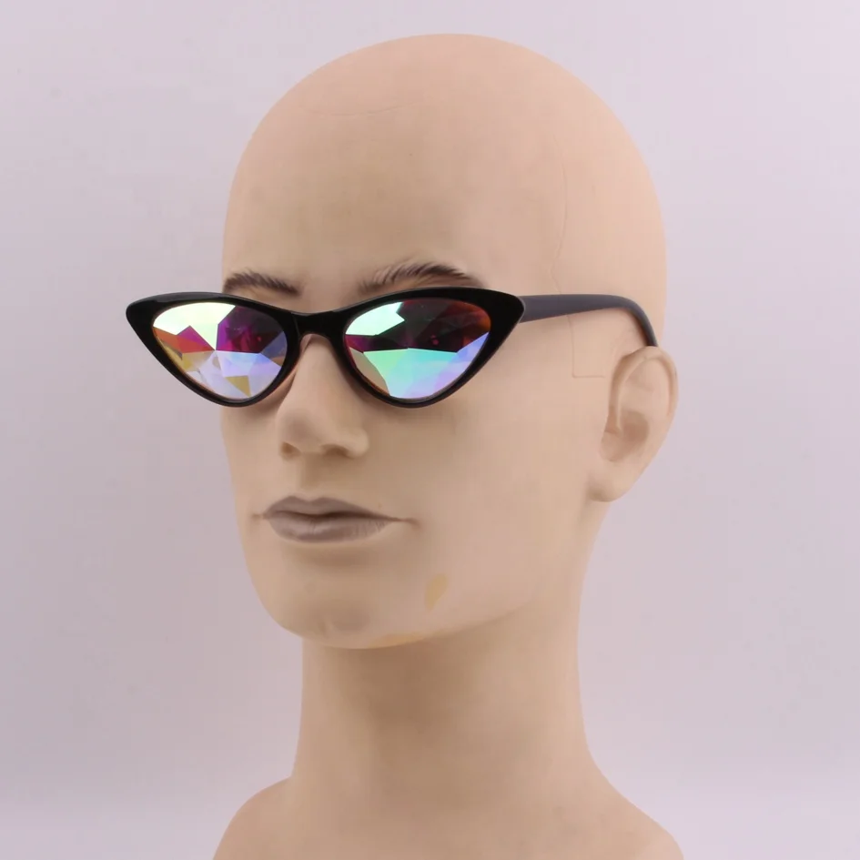 New Design Carnival Heart Shape Sunglasses Kaleidoscope Glasses Rave Party Kaleidoscope coated film lens eyeglasses