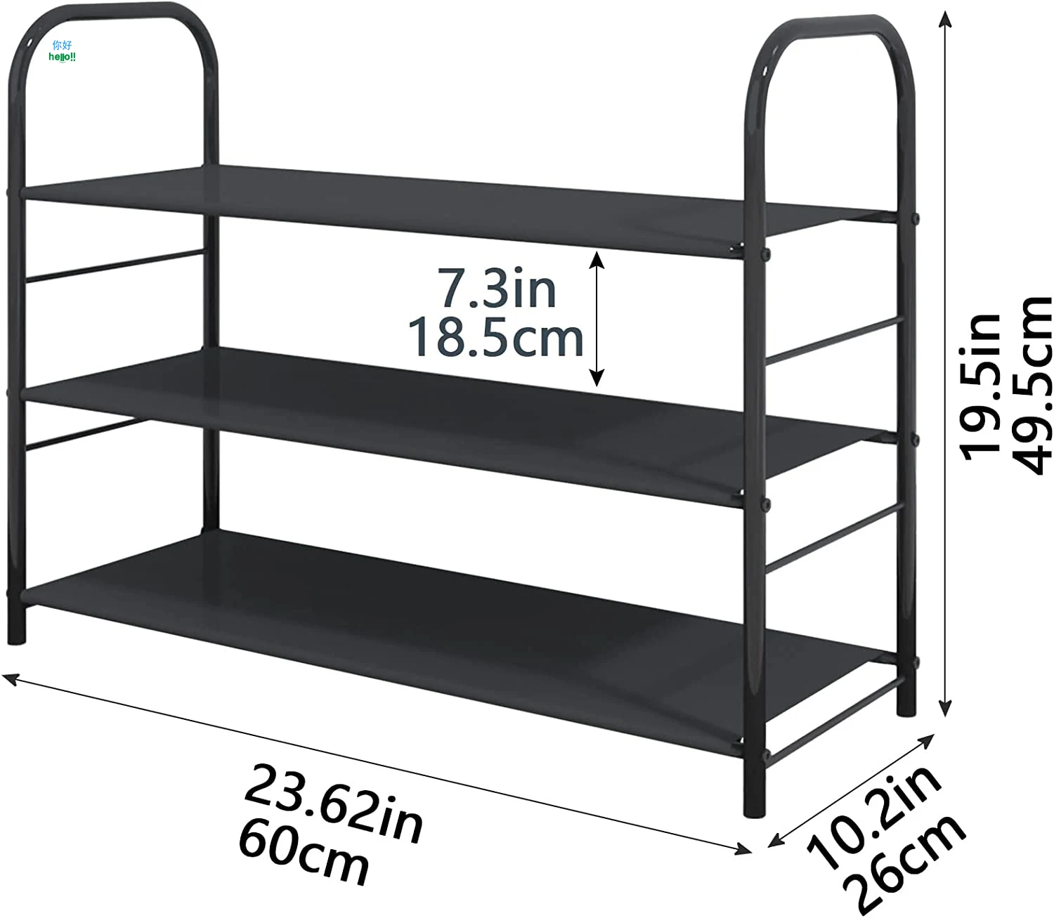 Hot Selling Home Shoe Shelf Iron Entryway Shoe Rack 4 Tier Shoe Storage Rack