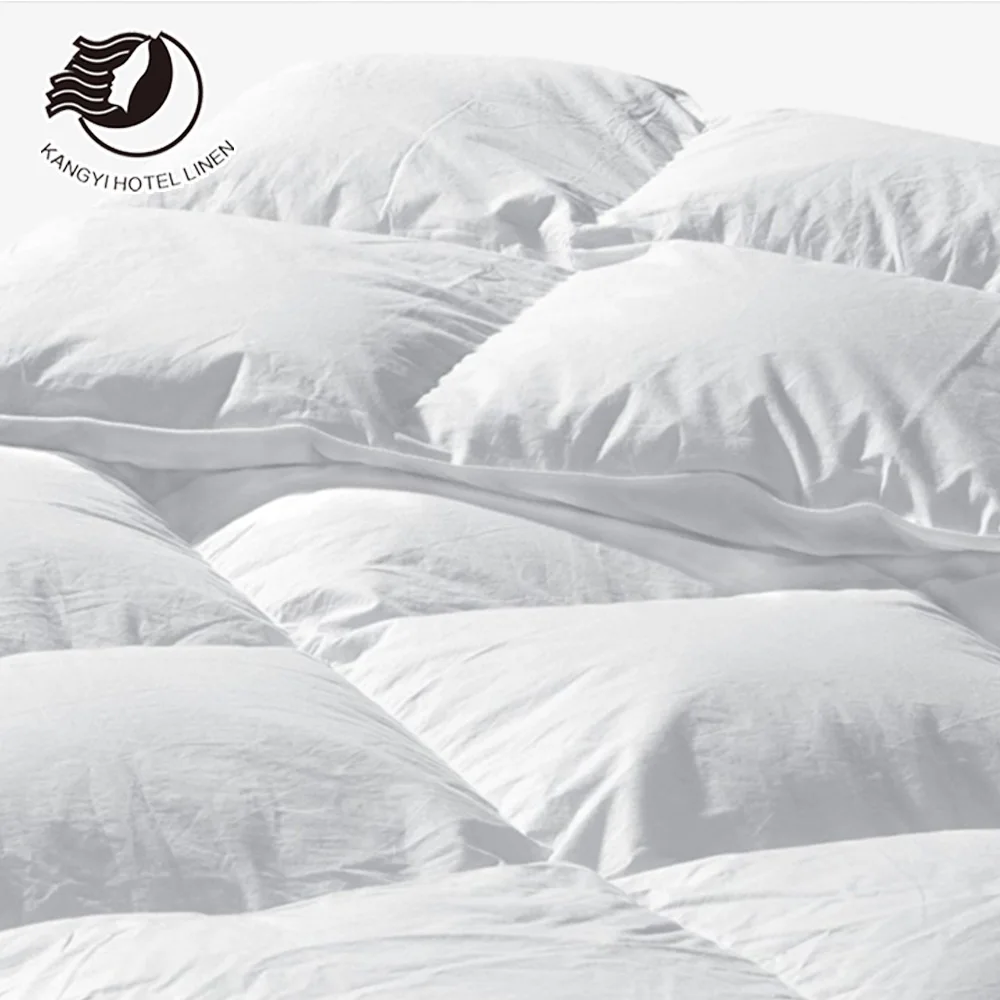 Роскошный 5 звездочный отель 100% хлопок полиэстер вниз Летнее белое одеяло внутренний вставки пуховое