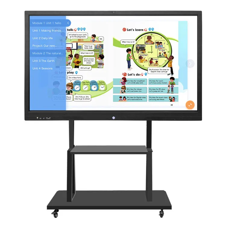 86 inch online teaching conference built-in camera virtual whiteboard clever touch interactive whiteboard for sale