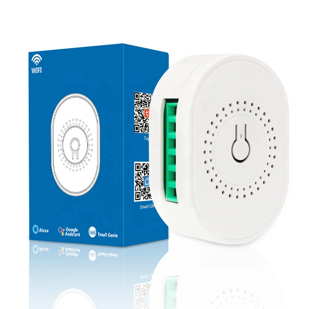 16A Mini Smart Wifi DIY Switch Supports 2 Way Control, Smart Home Automation Module, Works with Alexa Google Home Tuya App