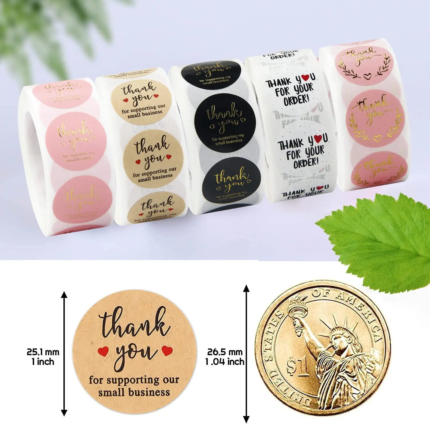 Custom Thank You Stickers Roll Label Stickers Waterproof Sticker shipping labels