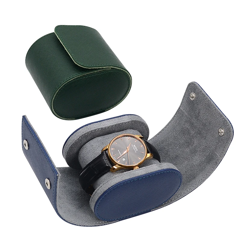 Luxury Custom Packaging Logo Travel Roll Leather Watch Storage Box
