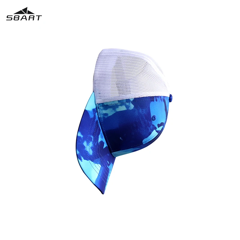 SBART Customized 100% Polyester Fitted 6 Panel Upf 50+ Fisherman Cap Sport Hats Snapback Baseball Cap