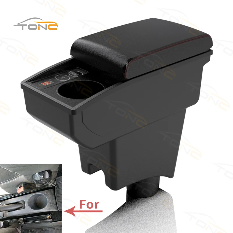 Tonc Black Plastic Armrest Storage Box Car Interior Accessories Center Console Armrest For Renault Sandero LADA LARGUS