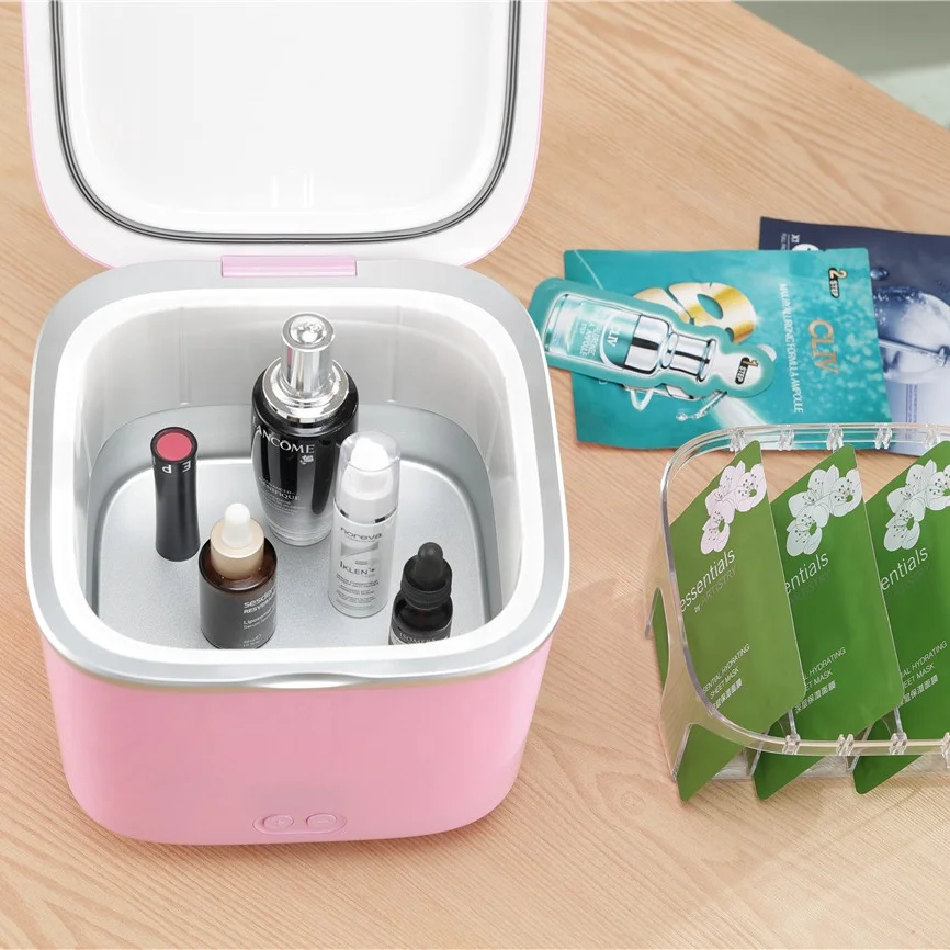 Wholesale New Furniture Portable Desktop Smart Cosmetic Cooler Electric Cooling Makeup  Mini Desktop Refrigerator For Gift