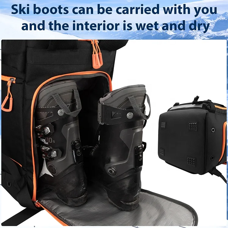Winter Custom Ski Backpack Specifications Competitive Price Ski Backpack Waterproof Skiing Boot Touring With Airbag Backpack