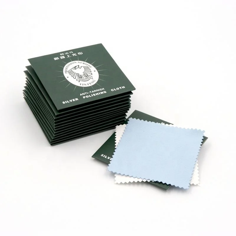 Wholesale Custom Logo Polish Cloth Retail Jewelry Polishing Silver Burnishing Buffing Gold plate Clean Tool Jewelry Cleaner Rub