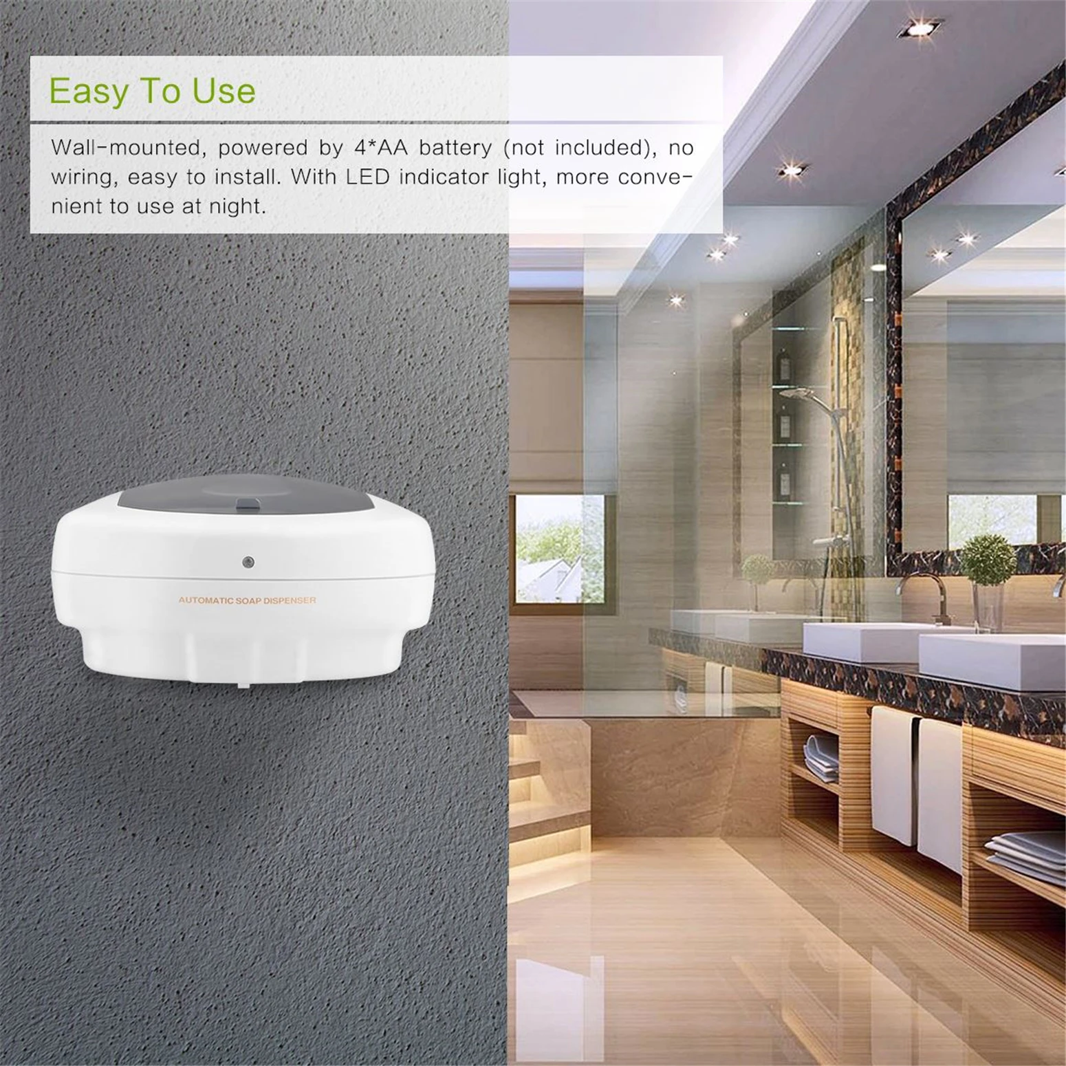 Gold Wall Mounted Soap Dispenser, Automatic Foam Soap Dispenser Wall Mounted & Automatic Hand Wash Dispenser