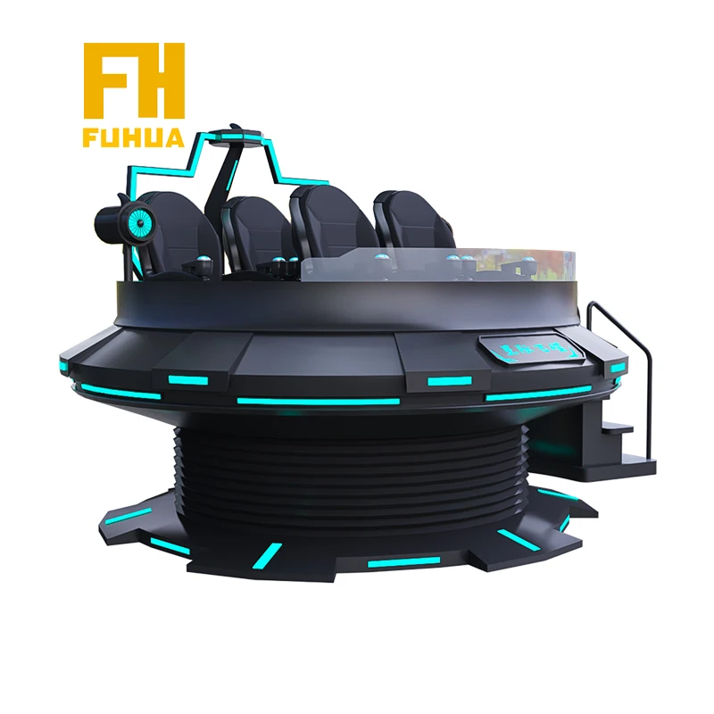 professional Flying VR UFO airplane theme Game equipment  air space platform  degree flight simulator seat motion chair for sale