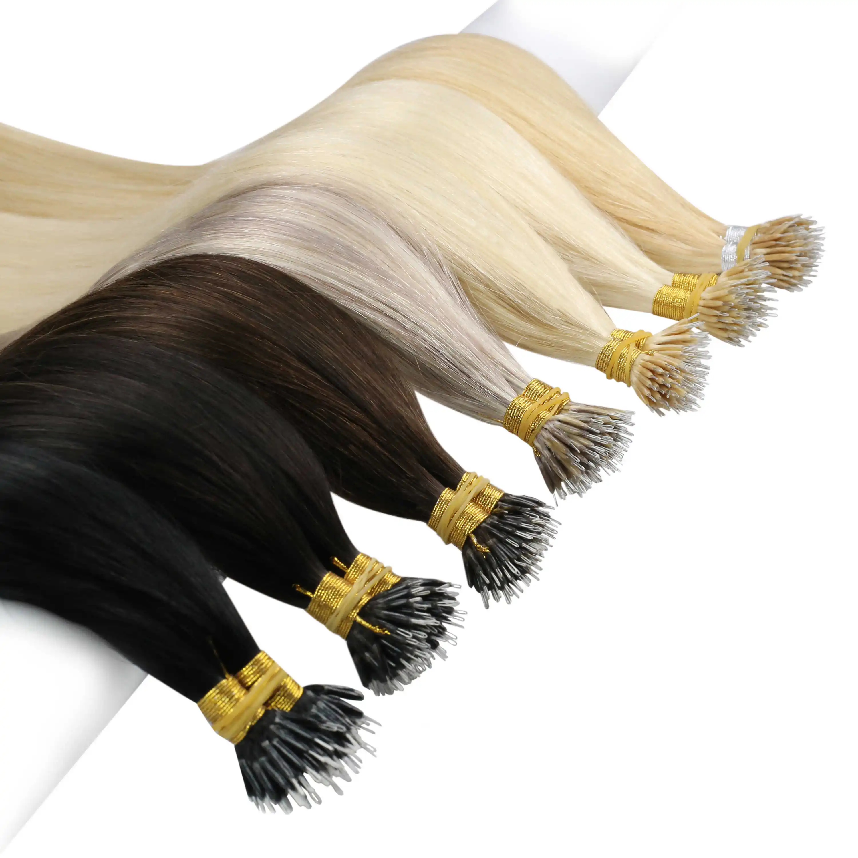 Keratin Hair Products Wholesale Human Hair Extensions Weft Hair Extension Nano