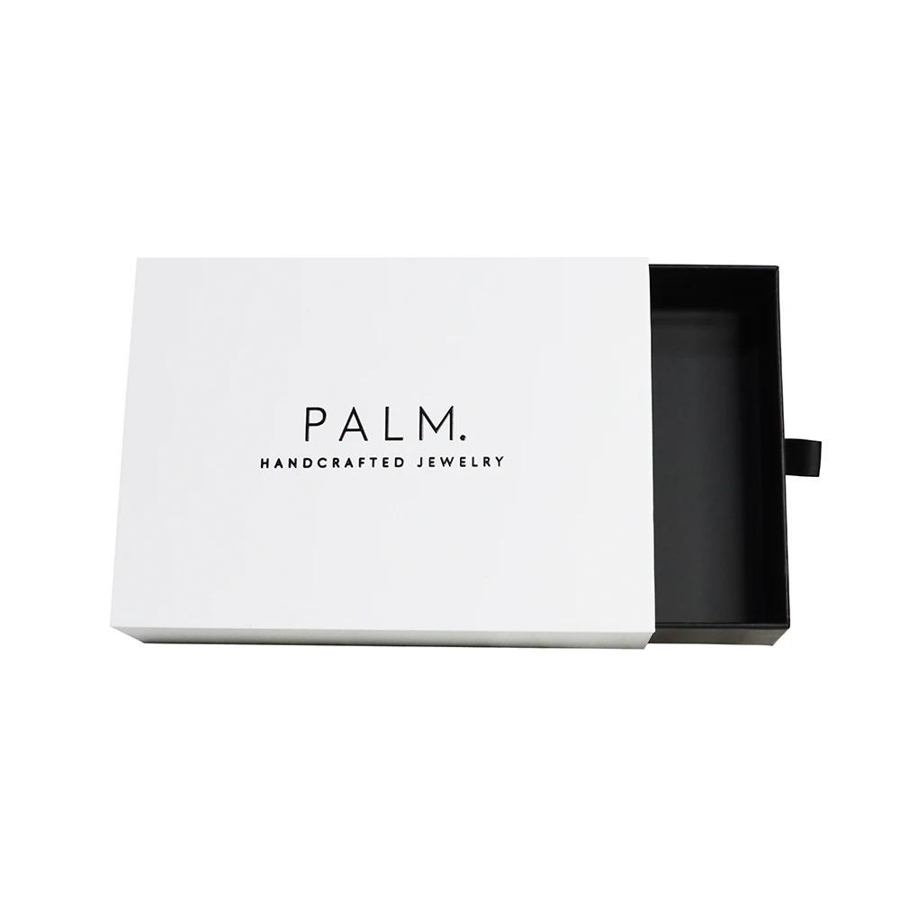 Изготовленный на заказ напечатанный логотип белый жесткий картон ювелирные изделия упаковка роскошный ящик бумажная подарочная коробка