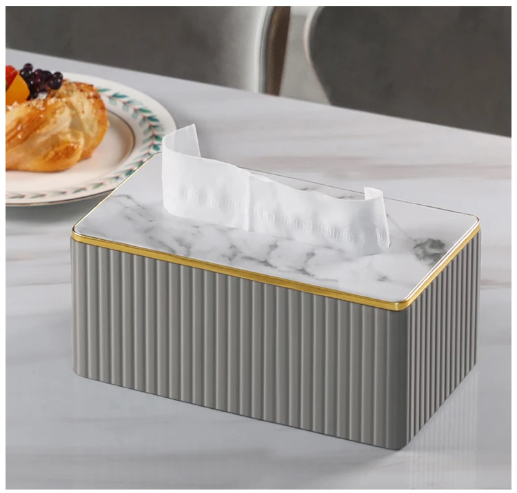 MAVOBO New Arrival Luxury Kitchen Bathroom Office Home Decor Black Leather Tissue Holder