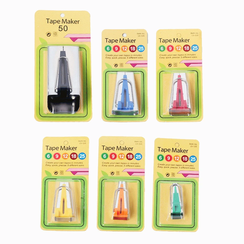 Bias Tape Maker Set Patchwork Tool Bias Tape Maker Edger 6/12/18/25mm Sewing Machine Tool Accessories