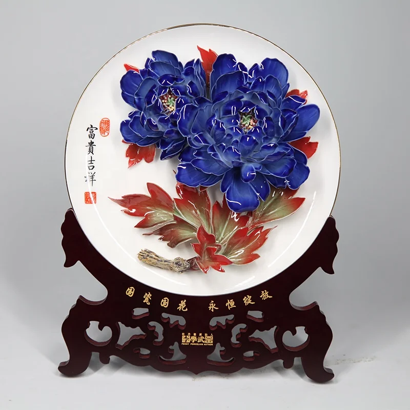 Prezzie 3D DIY handmade Japandi Environment protection porcelain ornaments ceramic craft flower plate for gift