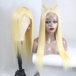 honey blonde brazilian hair lace front wigs,613 blonde human cuticle aligned lace front wig,100% human hair wigs for white women
