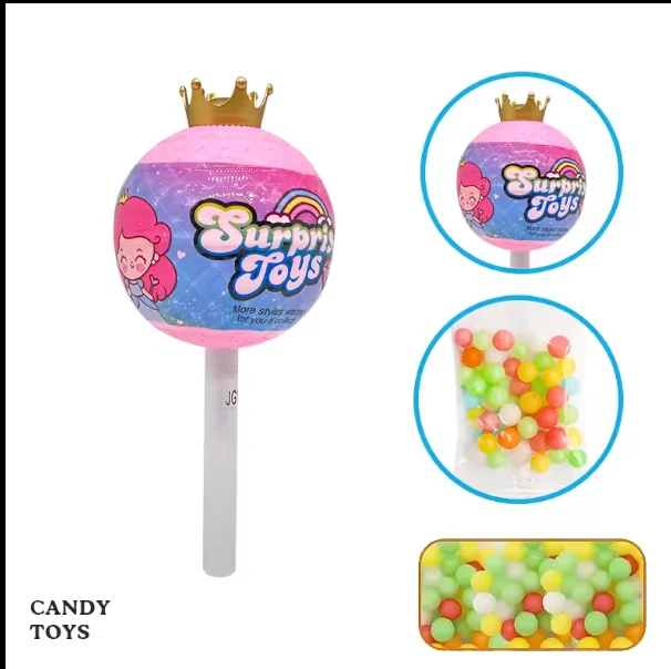 Big Lollipop Candy With Surprise Toys Sweets With Stand High Quality Candy Toys