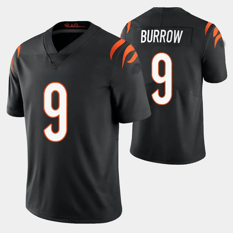 Burrow 2021 эскиз первый круглый выбор #9 Мужская сшитая футболка американского футбола