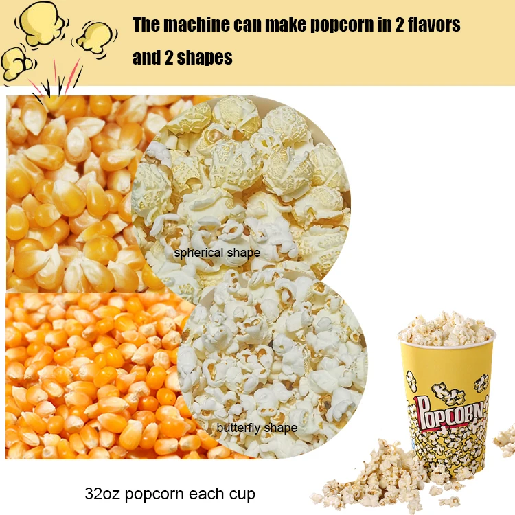 distributeur automatique pop corn caramel  snack  red  popcorn vending cart for business coin machine