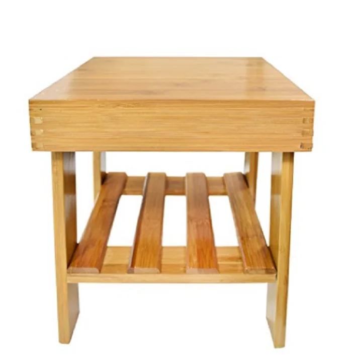 Бамбуковый табурет под заказ, подставка для душа, подставка для ног, тренажерный зал, скамья, Угловой стул с полкой для хранения, оптовая продажа