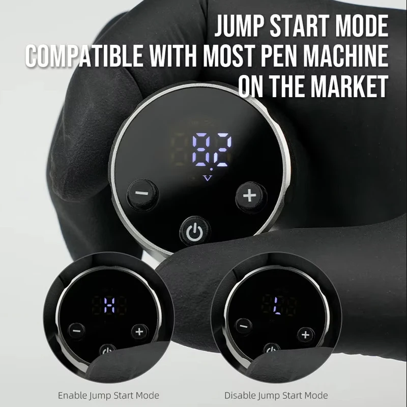 Digital Wireless Tattoo Power Supply Portable Rechargeable Battery 1500mAh Power Supply RCA Connector for Tattoo Machine Pen