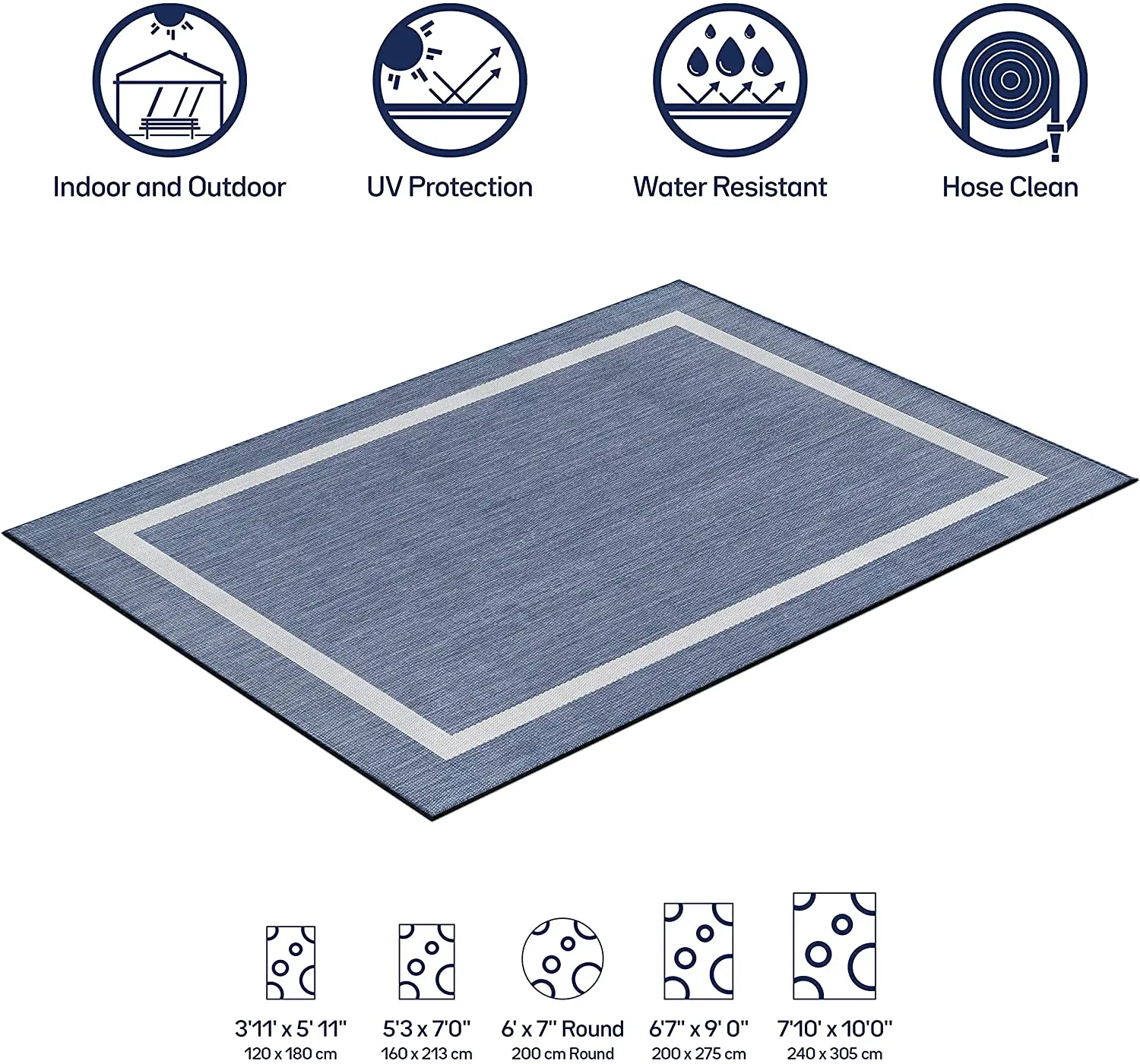 Wholesale high quality outdoor pp plastic woven patio rug mat