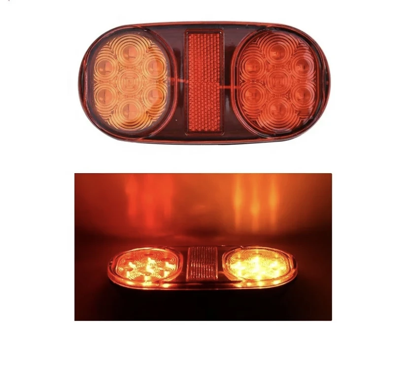 Aoying Factory Price 12V 24V 12LED Side Light Truck Tail Light Round Tail Light For Truck