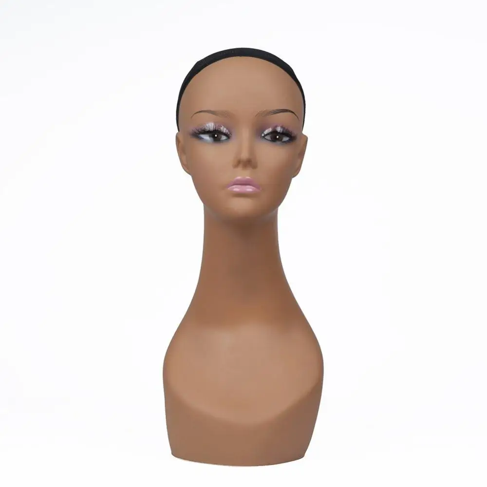
4pcs Packed Female Realistic PVC Mannequin Head for Wig Display Styling Making 