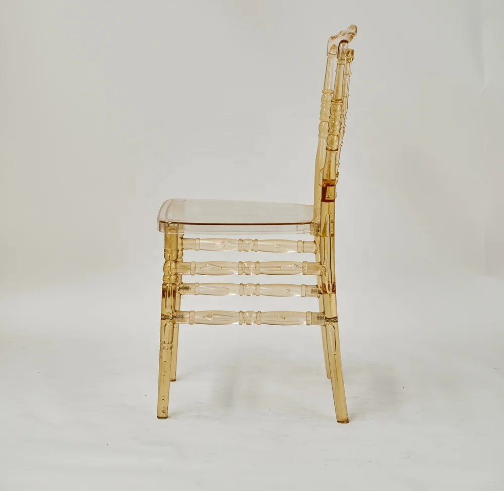 Amber Color Stackable Wedding Event Party Rental Dining Banquet Hotel Hall Napoleon Chair