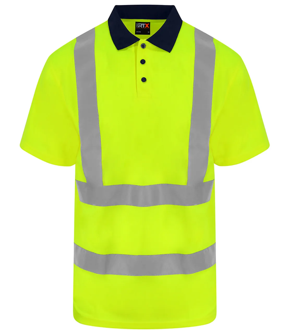 High visibility reflective fluorescent polyester safety t shirt