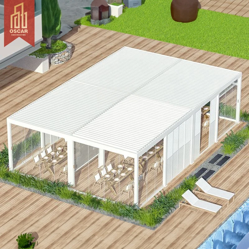 Octagonal Canopy Leisure Garden Yard Gazebo Brown Pavilion with Mosquitoes Net