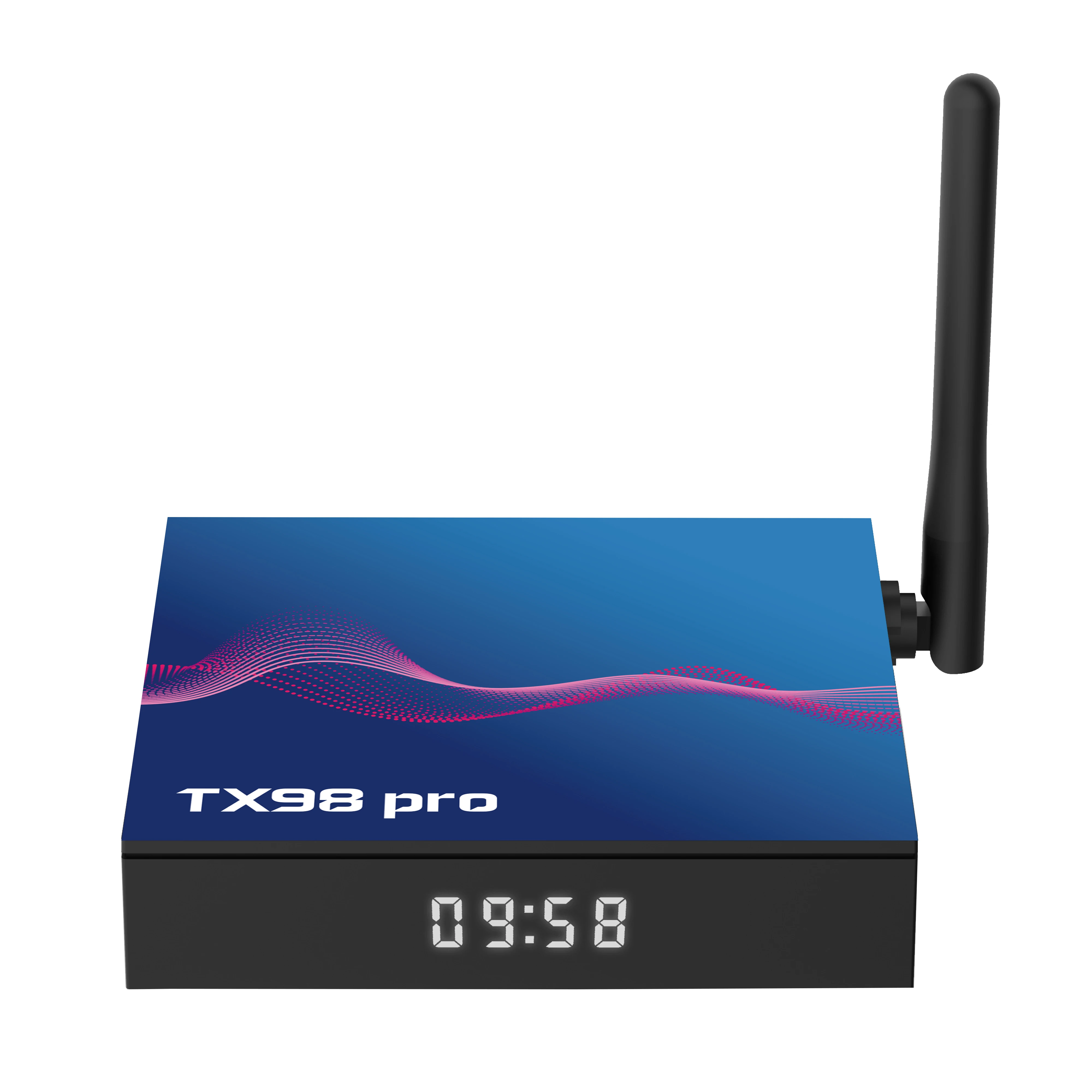 Четырехъядерный android 12 0 smart tv box dual wifi bt5.0 100M ethernet multilal languages TX98 PRO приставка