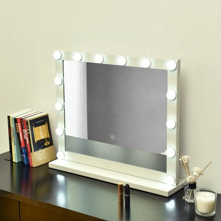 2024 Modern Classical Design Function Size Custom Flicker Free Salon Use Oval Vanity Mirror With Lights