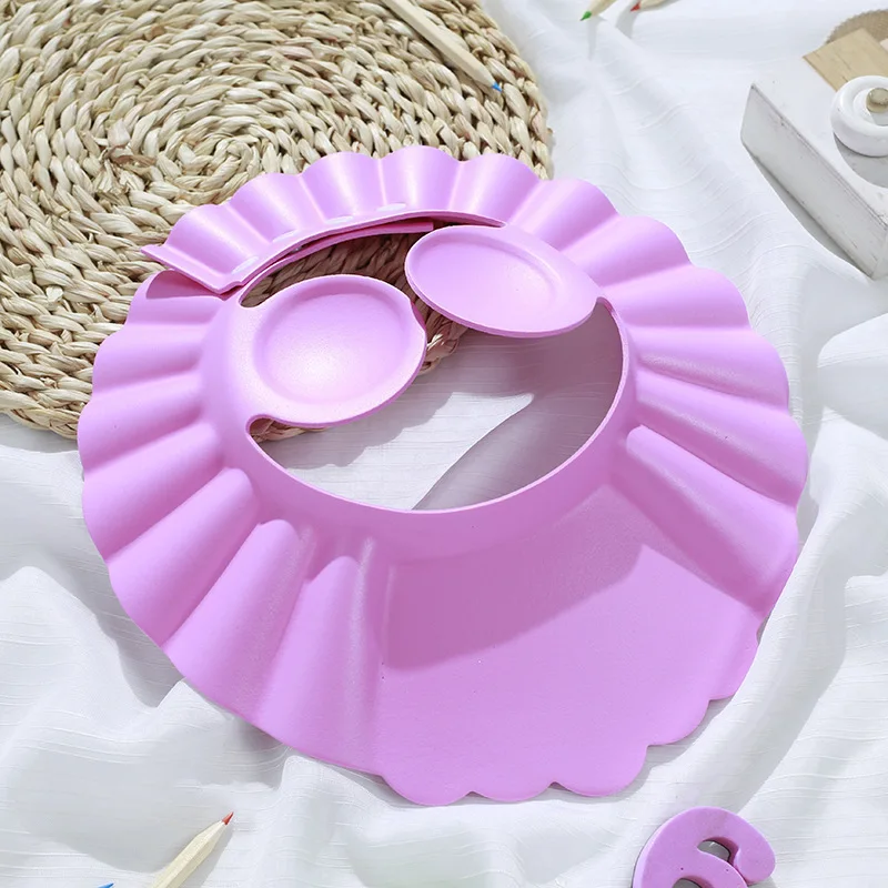 Waterproof Ear Protector Shampoo Cap Soft Rubber Children Bath Shower Cap for Baby Child Infant-Resistant to Water Cruelty-Free