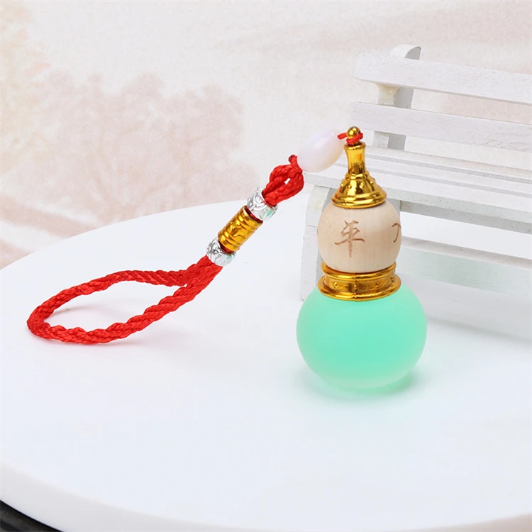 Car Air Perfume Bottle for Essential Oils Diffuser Air Freshener Pendant Bottle Gourd Shaped Empty Glass Bottle