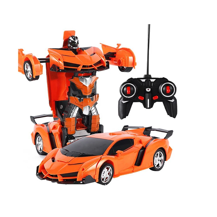 Deformation Electric Robot Transform Toy 1:16 Remote Control Car 2 in 1 Battery Plastic Window Box 60 AA RC