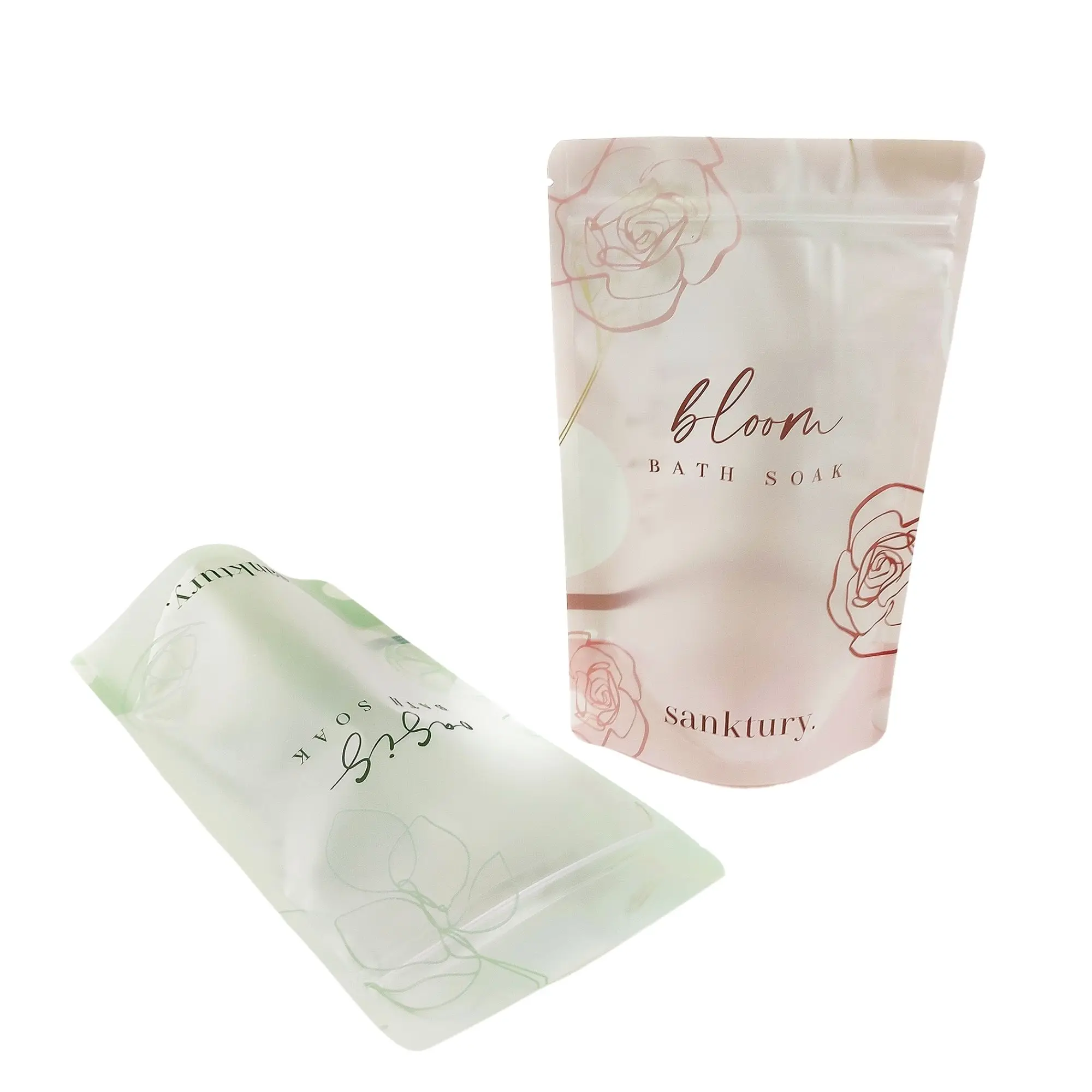 Пакет из скраба и соли для спа-ванны пакет с устойчивой молнией пластиковый мыла морской пакеты упаковки продуктов ванны